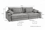 Big-Sofa mit 2 Bettkästen, Wellenunterfederung, Cord-Bezug Grün / 15262