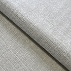 Ecksofa mit raffinierten Steppungen und Ottomane links, Wellenunterfederung, Chenille-Bezug Hellgrau / 21044